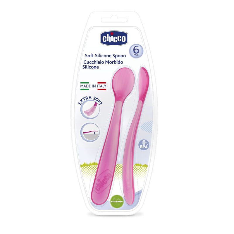 Soft Spoon Bi-Pack (6m+) (Pink) image number null
